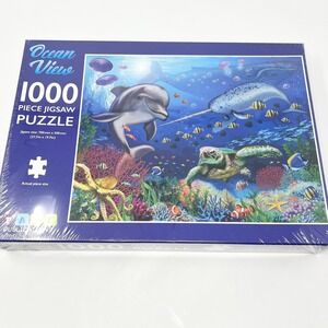 1000 Piece Jigsaw Puzzle Ocean View Dolphin Sea Creature Sealed in Box NEW